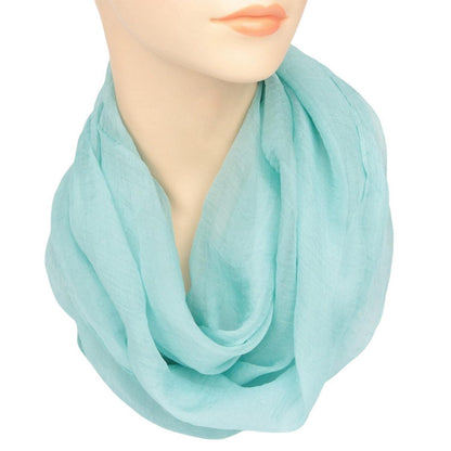 Leichter Chiffon Schal Damen Frühling Seiden-Look Schlauchschal 180x90cm
