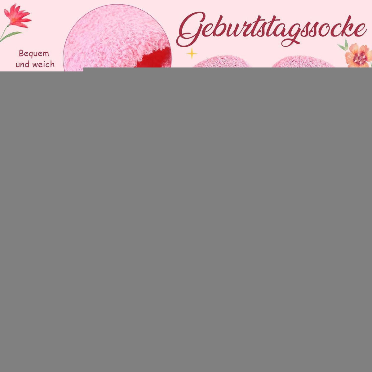 50. Geburtstag Geschenkset für Frauen: Kosmetiktasche, Socken & Schlüsselanhänger