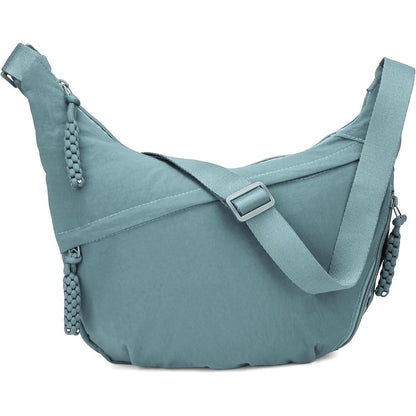 Umhängetasche Halbmond Nylon Groß Hellblau
