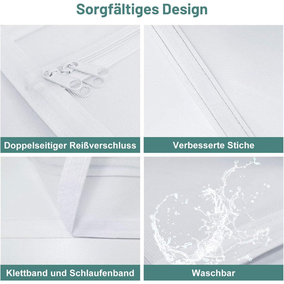 Katzengittertür verstärkt – Reißverschluss & kratzfest (120x220cm)