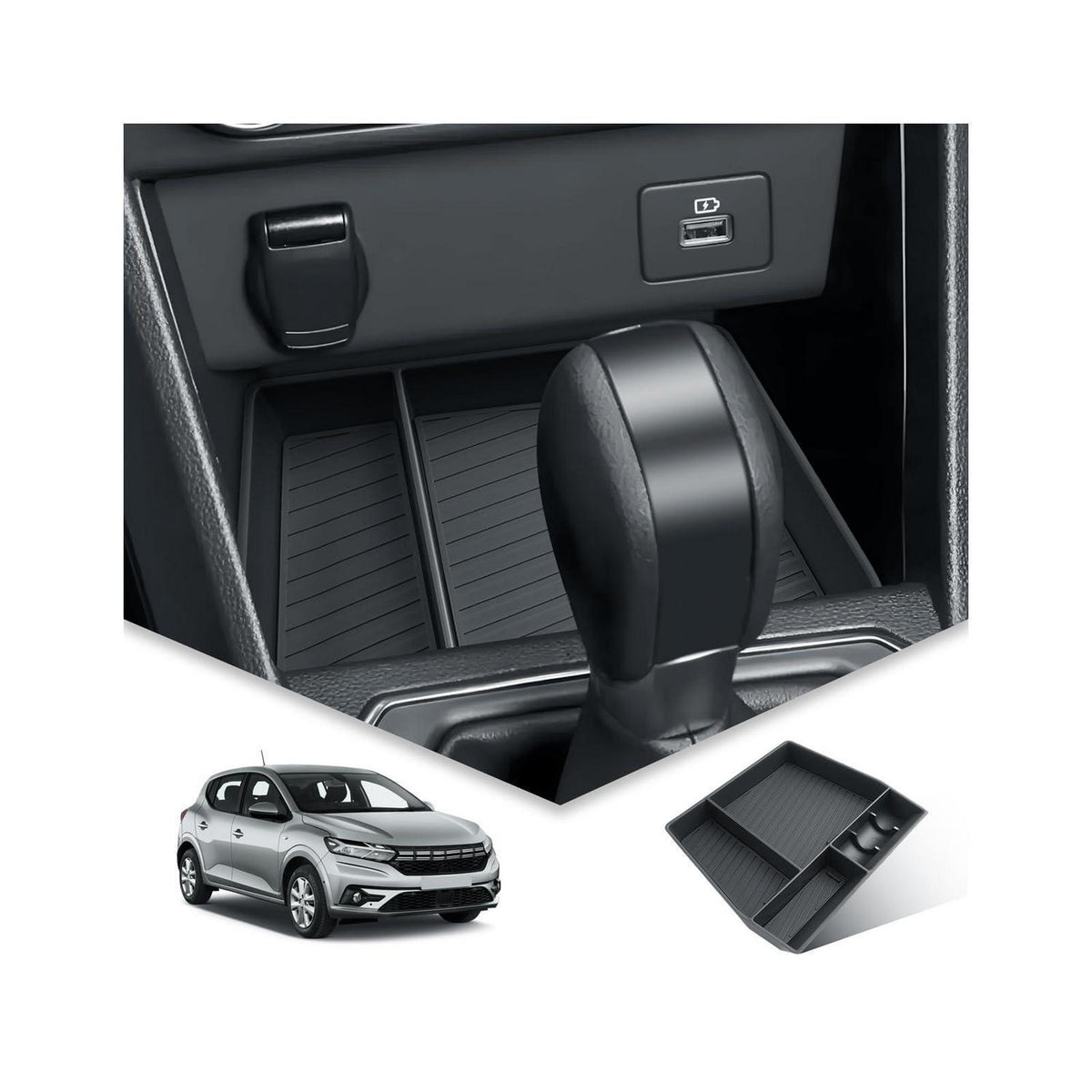 Mittelkonsolen Organizer für Dacia Sandero 3 / Stepway 3 / Jogger
