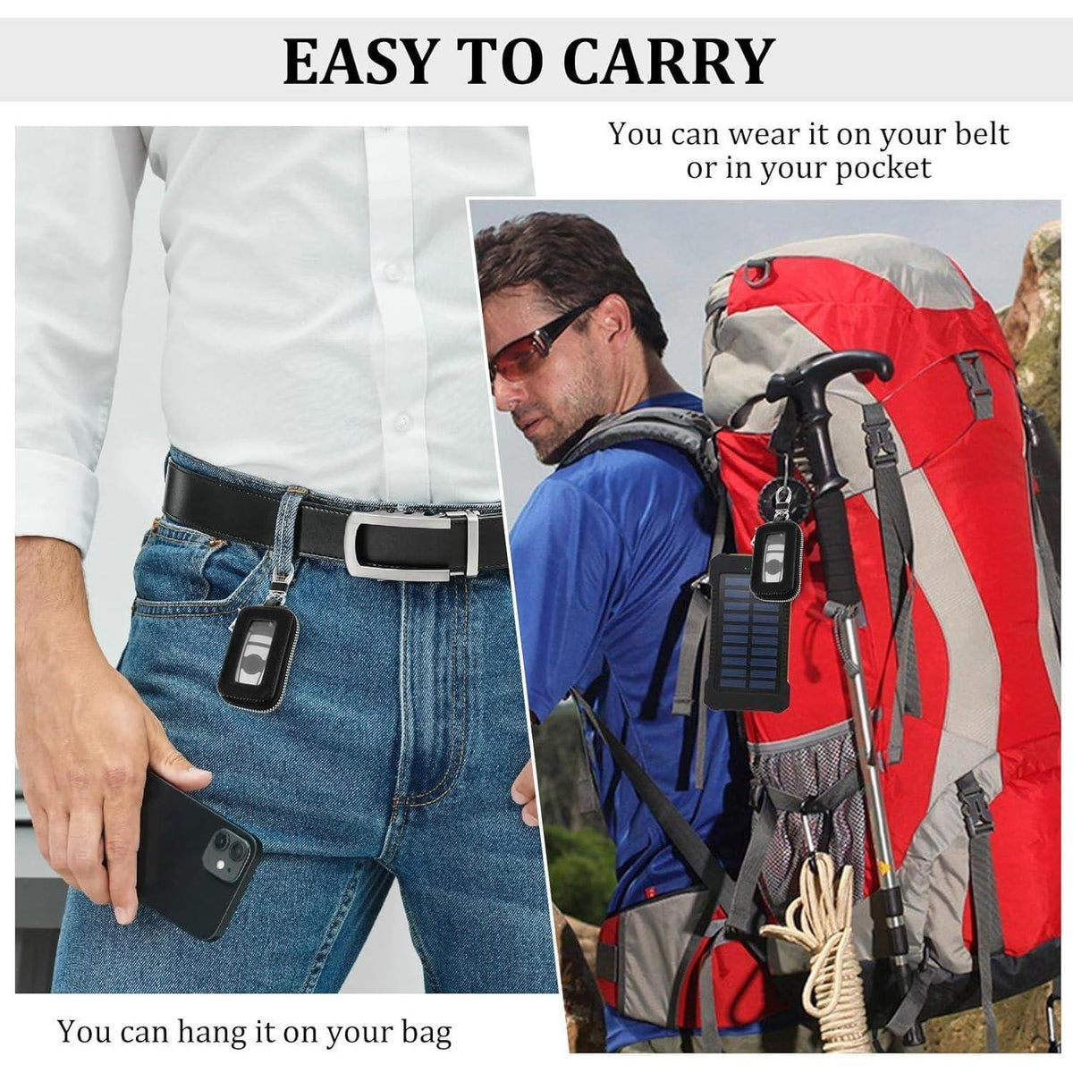 Schlüsseltasche PU mit Karabiner für Autoschlüssel
