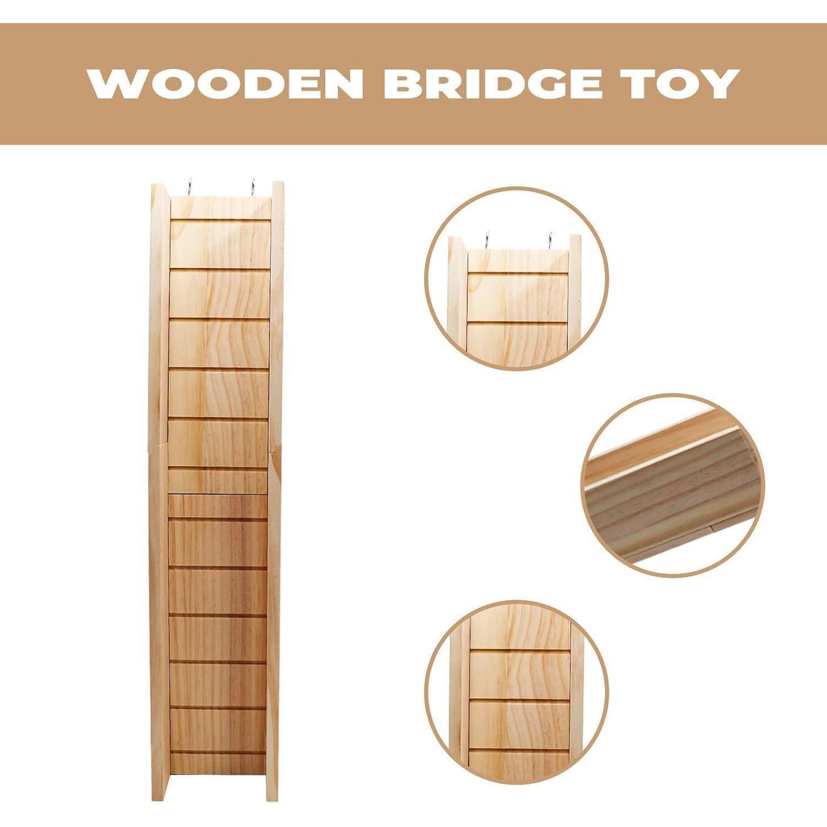 Holzrampe für Meerschweinchen & Co. – Kletterspielzeug 60cm