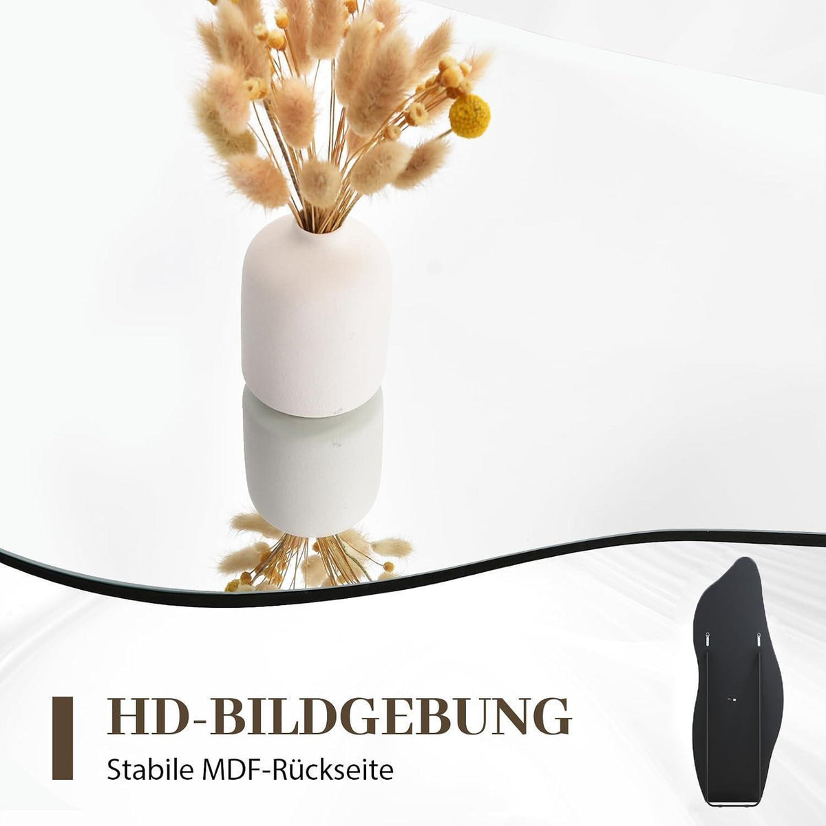 Asymmetrischer Standspiegel 160x60cm – Rahmenloser Wandspiegel Modern