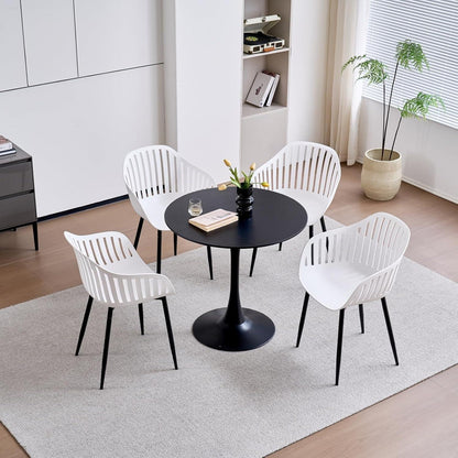 Esszimmerstuhl Set 4er – Weiß, Modern & Ergonomisch