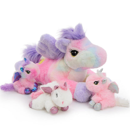 XXL Einhorn Kuscheltier 50cm mit Babys – Leuchtet im Dunkeln