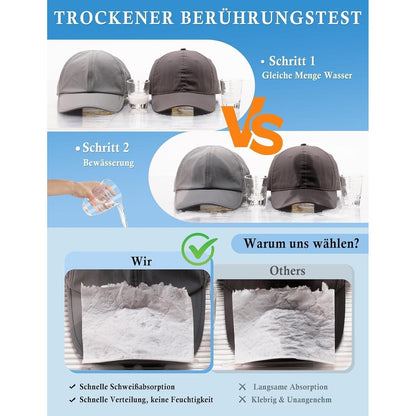 Atmungsaktive Baseball Cap mit Sonnenbrillenhalter & UV-Schutz Weiß XL
