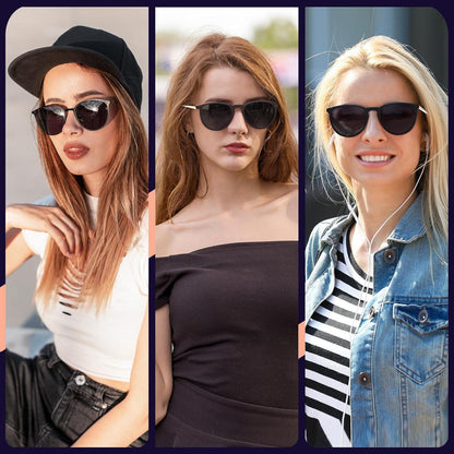 Perkanion Damen Sonnenbrille Polarisierte UV400 Cateye Retro