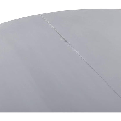 Esszimmergruppe Grau & Schwarz: Runder Tisch (80cm) + 4 Stühle