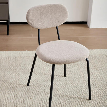 Moderner Esszimmerstuhl 4er-Set, Khaki, Stapelbar
