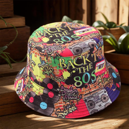 80er Bucket Hut Unisex – Retro Fischerhut für Outdoor & Reisen