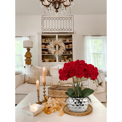 Kunstorchidee Phalaenopsis im Topf – Rot & Dekorativ