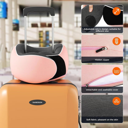 Reisekissen Memory Foam verstellbar mit Zubehör Rosa