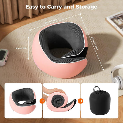Reisekissen Memory Foam verstellbar mit Zubehör Rosa