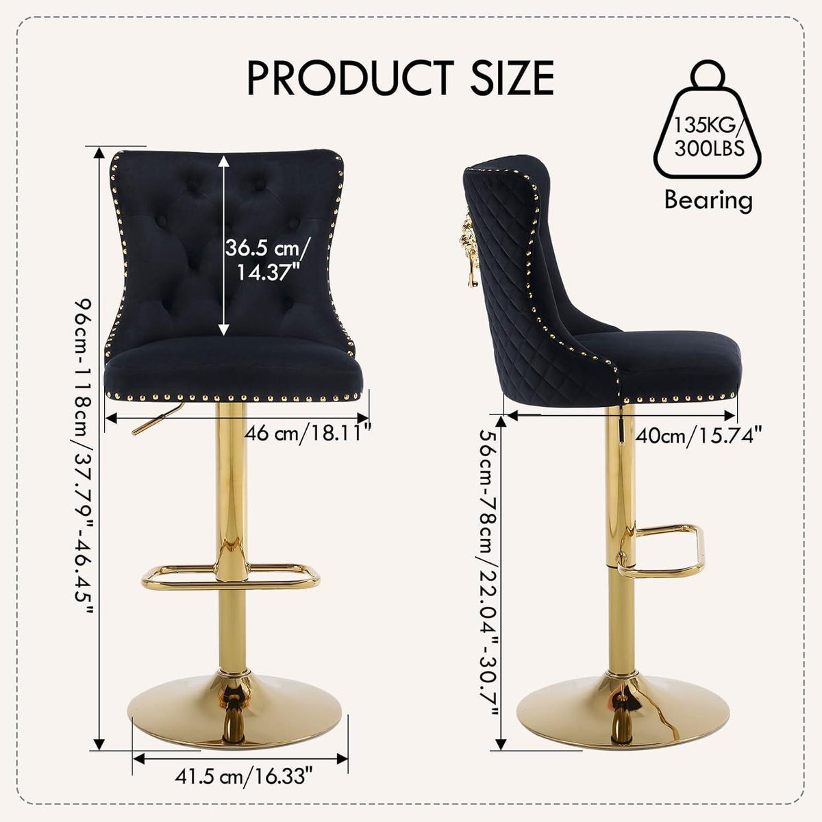 Samt Barhocker Set 4er – Höhenverstellbar, Modern & Elegant