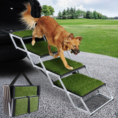 Hundetreppe Auto Klappbar – 4 Stufen, 64-68cm
