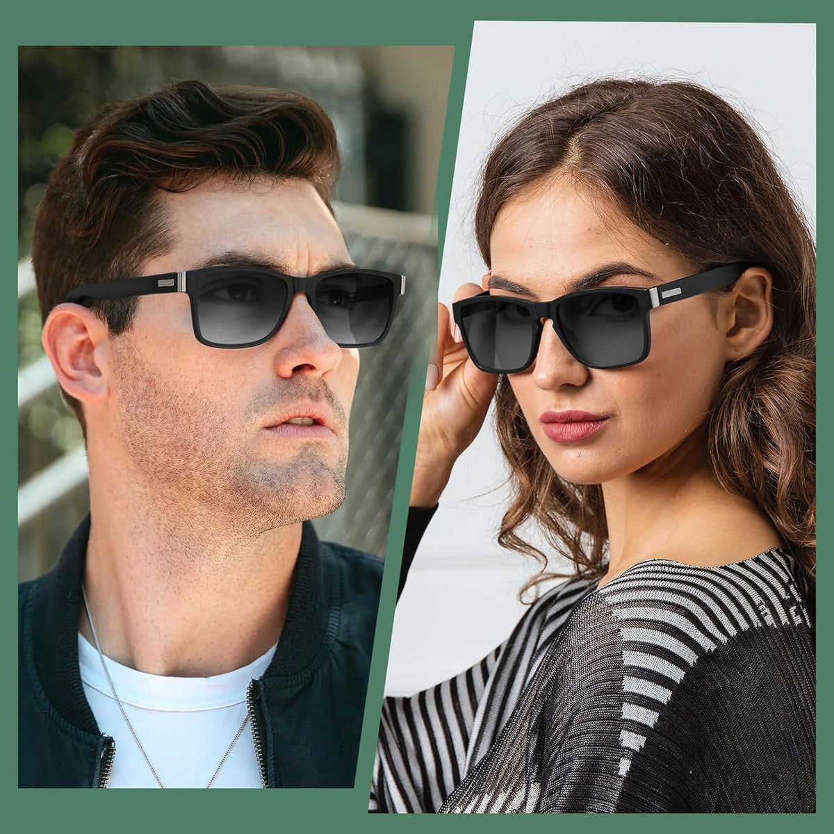 Polarisierte Sonnenbrille Herren UV400 mit HD Polar View, Space Grau