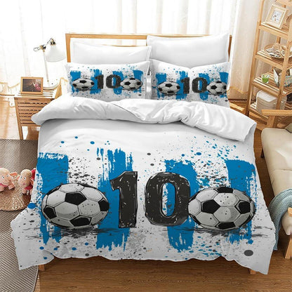 3D Fußball Bettwäsche Set 135x200 cm – Kinderzimmer Schlafzimmer