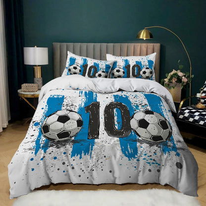 3D Fußball Bettwäsche Set 135x200 cm – Kinderzimmer Schlafzimmer