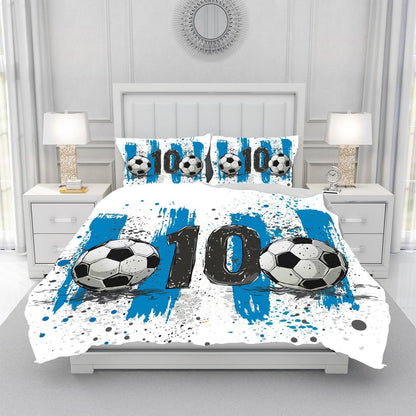 3D Fußball Bettwäsche Set 135x200 cm – Kinderzimmer Schlafzimmer