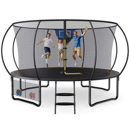 Outdoor Trampolin mit Sicherheitsnetz & Basketball 427cm