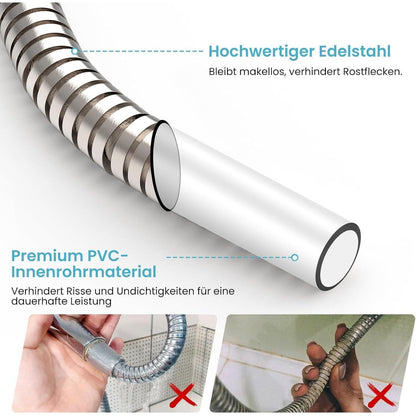 Edelstahl Duschschlauch 1,8m – Flexibel & Verwirrungsfrei