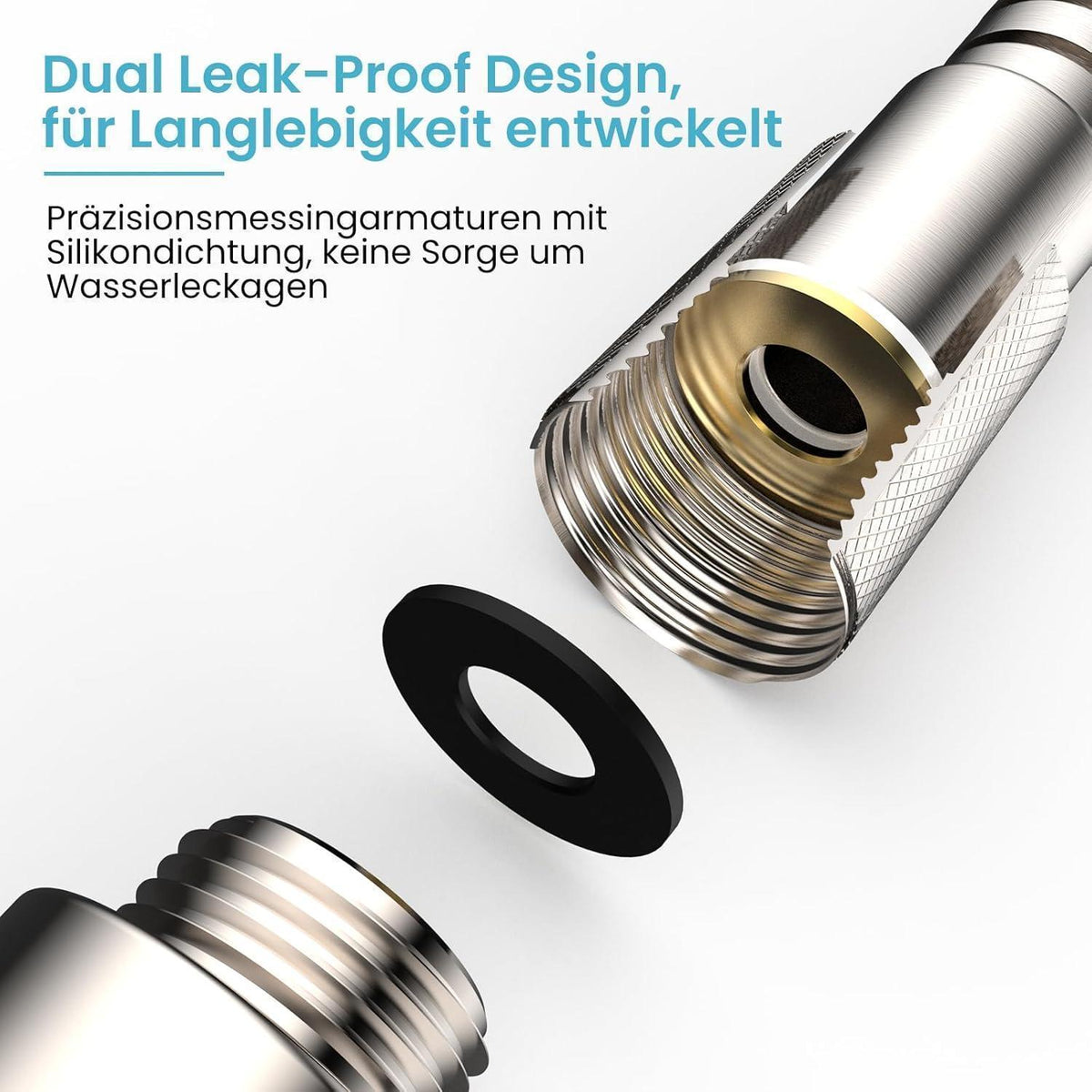 Edelstahl Duschschlauch 1,8m – Flexibel & Verwirrungsfrei