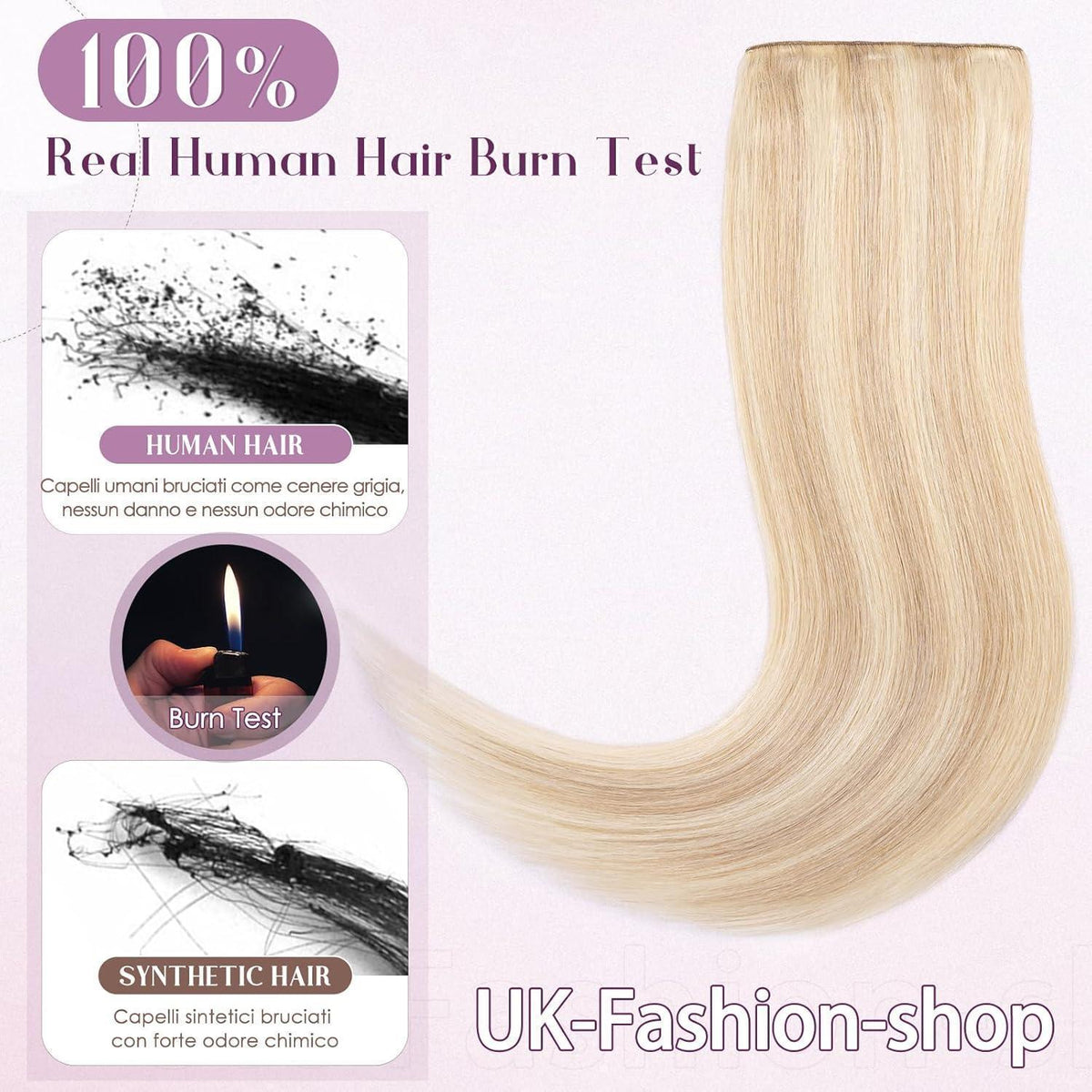 Clip-in Haarverlängerung Blond 30cm – Remy Echthaar #18/613