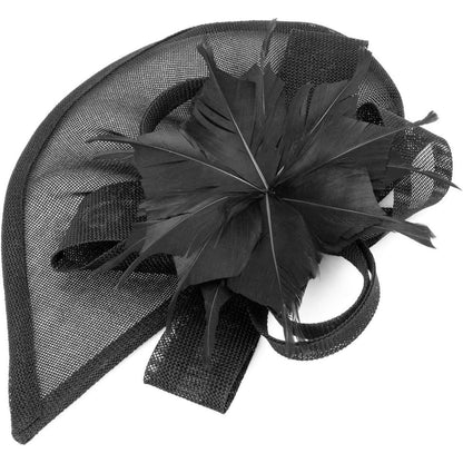 Fascinator Hut Damen mit Schleier & Feder – Tea Party & Cocktail
