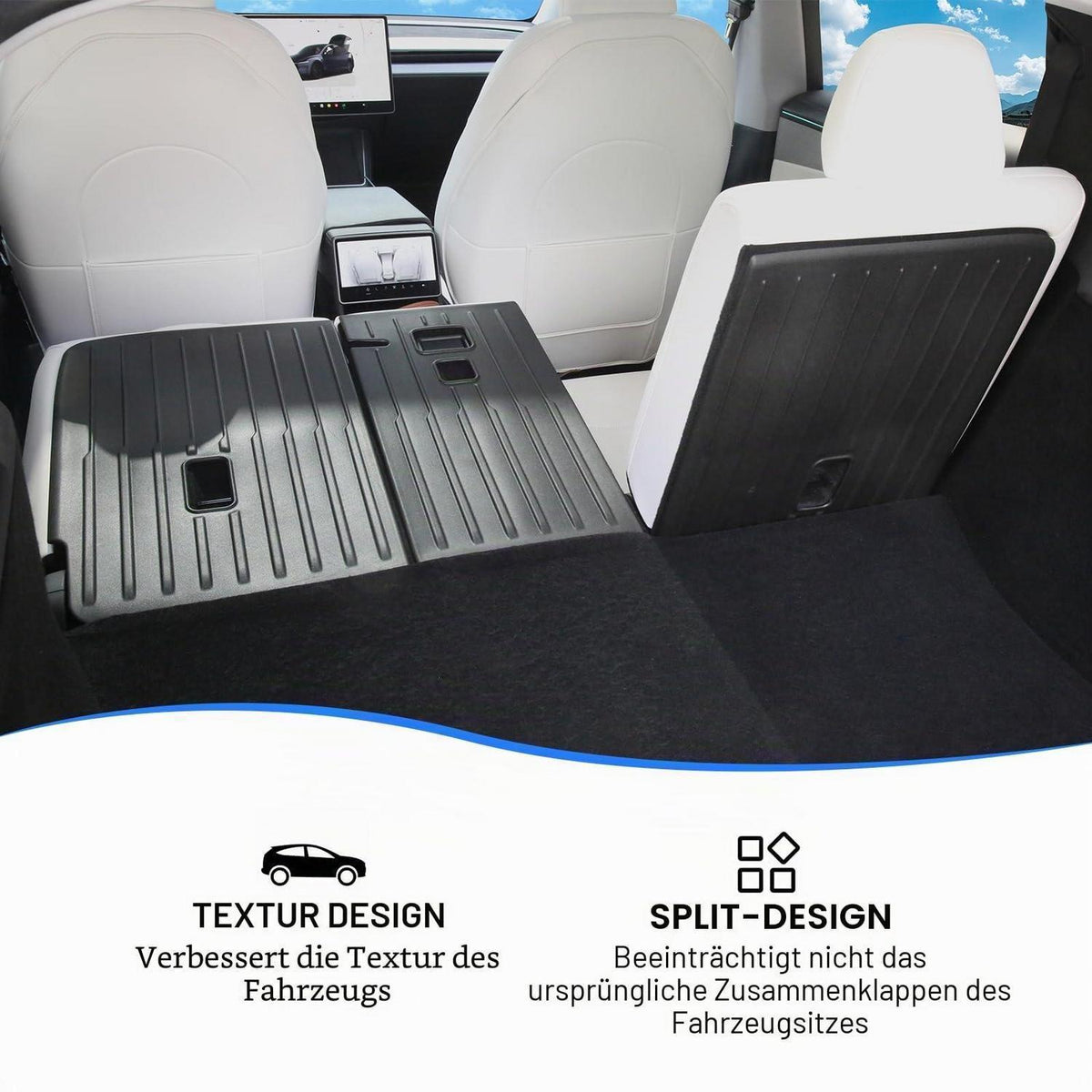 Rücklehnen Schutz Tesla Model Y Juniper (5-Sitzer) - 3-teilig