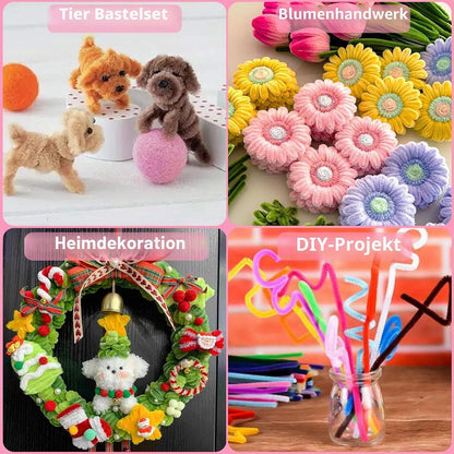 300 Pfeifenputzer Bunt zum Basteln – 20 Farben, 30cm