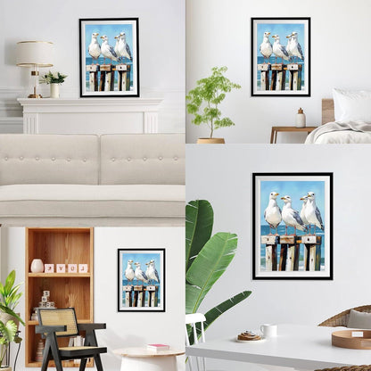 5D Diamant Malerei Möwe – DIY Tiere Bild für Wanddeko