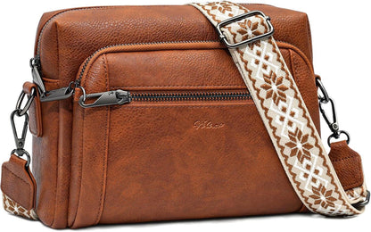 Umhängetasche Damen Anti Diebstahl Crossbody Bag 4 Fächer