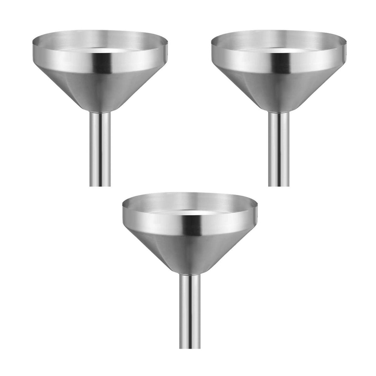 3x Mini Trichter Edelstahl – Für Küche, Kosmetik & Auto