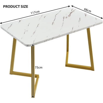 Esstisch Set 117cm mit 4 Samtstühlen Dunkelgrün