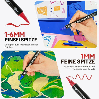 Acrylmarker Set 48 Farben – Dual Tip Rock Painting Marker