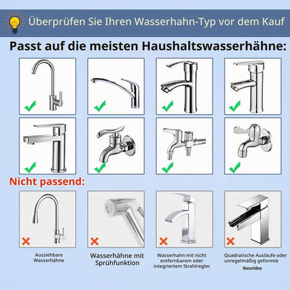 Wasserfilter Wasserhahn mit 12 Adaptern für sauberes Trinkwasser
