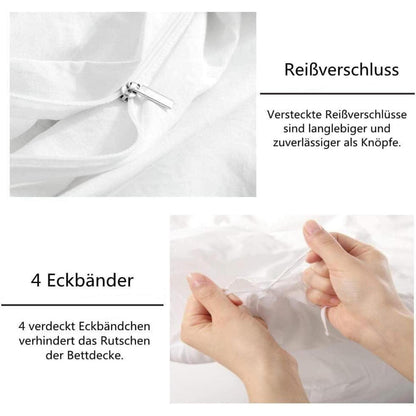 Löwen Bettwäsche Set 135x200cm – 4-teilig, 3D Effekt & Mikrofaser