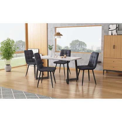Esstisch Set 117cm mit 4 modernen Esszimmerstühlen