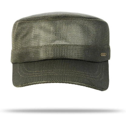 Herren Military Cap Sommer Mesh Atmungsaktiv, Army Cap Sonnenschutzgrün