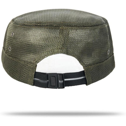 Herren Military Cap Sommer Mesh Atmungsaktiv, Army Cap Sonnenschutzgrün
