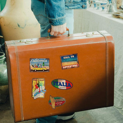 Retro Vintage Reise Aufkleber Set – 36 Stück für Koffer & Co.