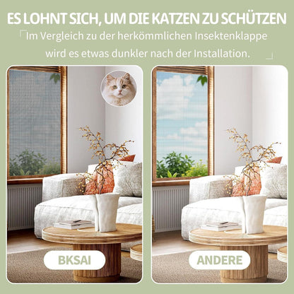 Katzensicheres Fenstergitter 100x130cm – Ohne Bohren, Kratzfest
