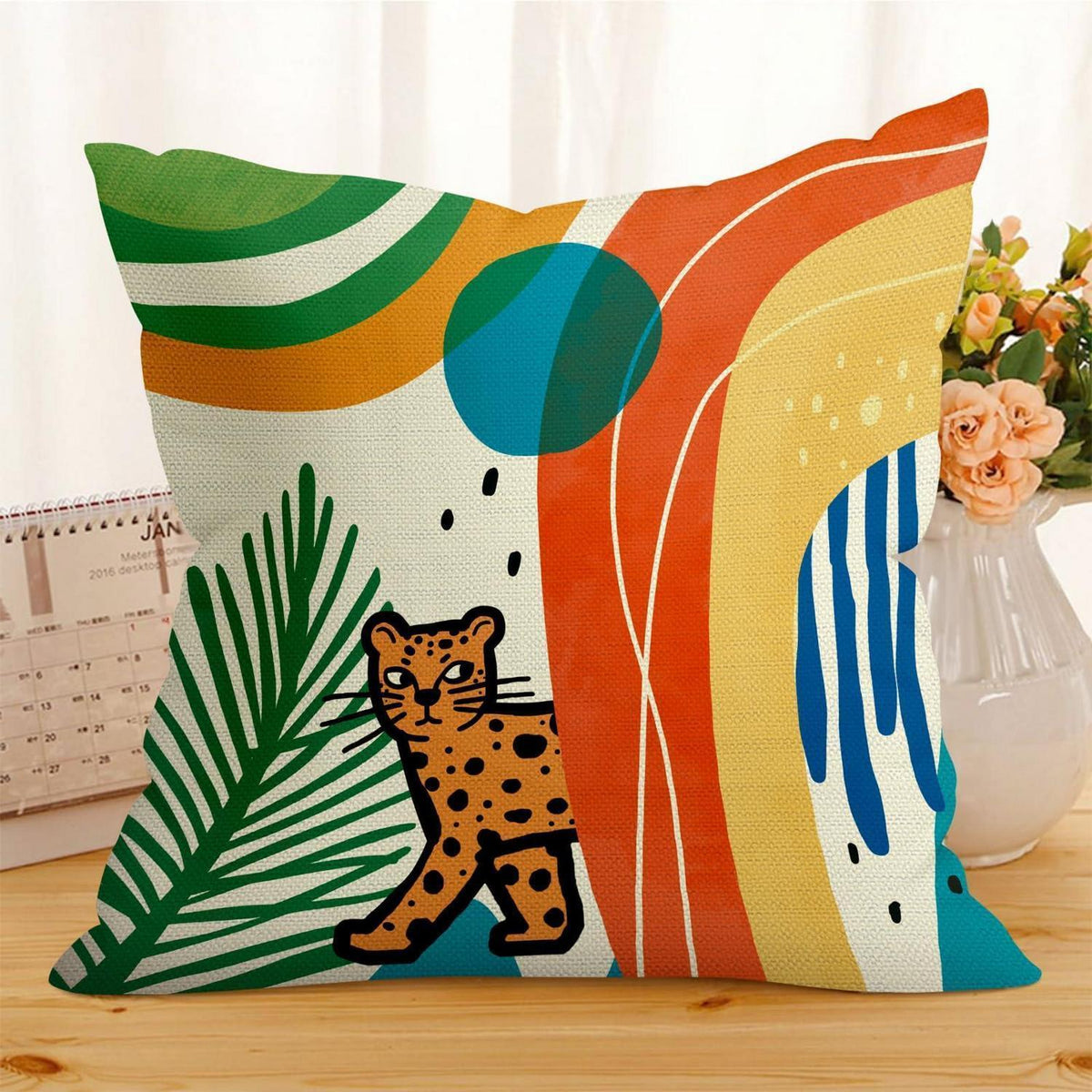 4er Set Kissenbezüge 40x40 Boho Geometrisch Blumenmuster