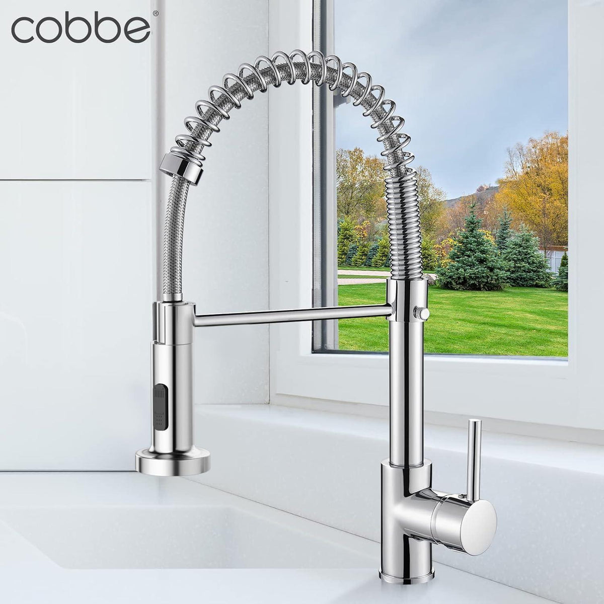 Küchenarmatur Chrom 360° Schwenkbar Pull-Down Wasserhahn