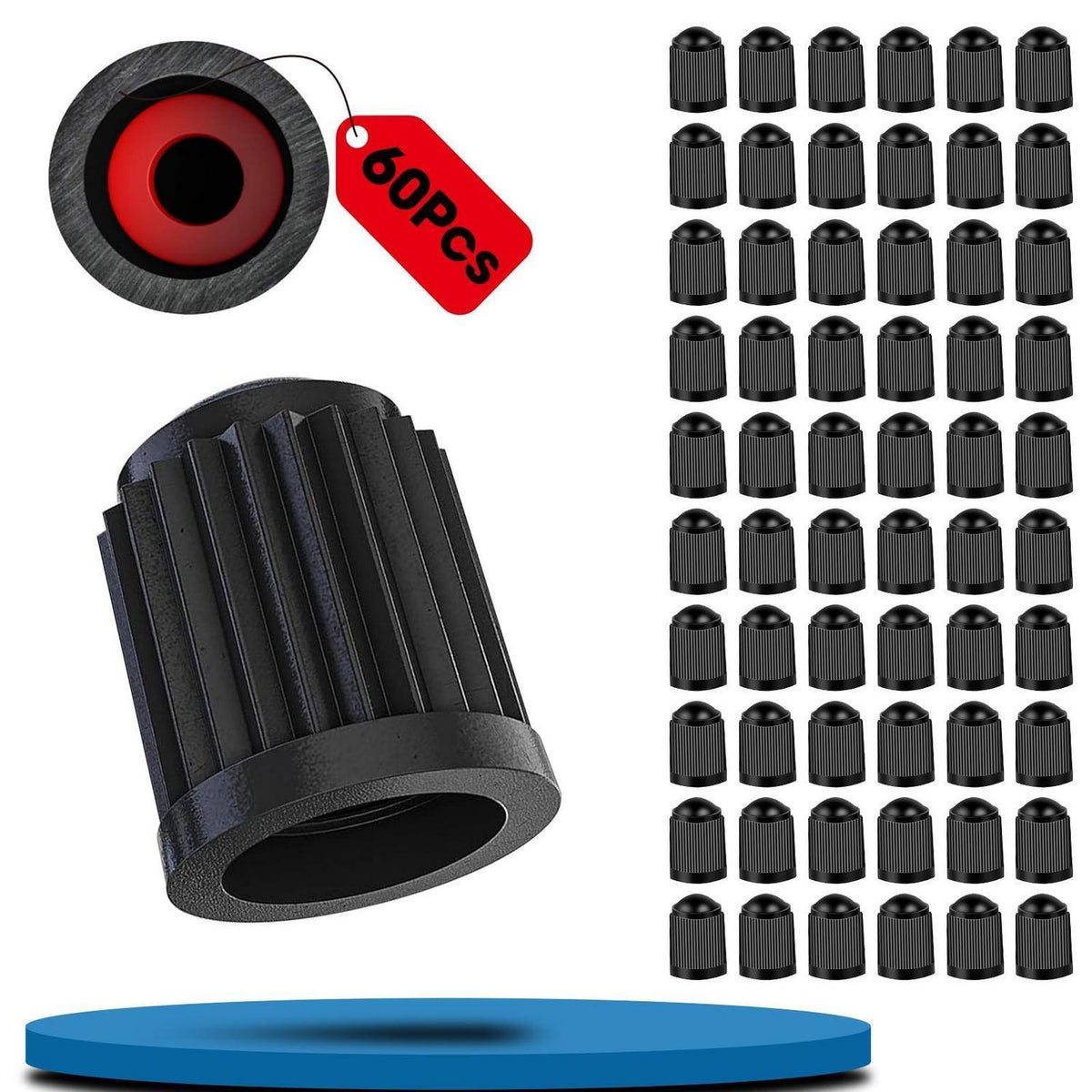 60x Ventilkappen für Reifen – Luftdicht, Universal & Robust