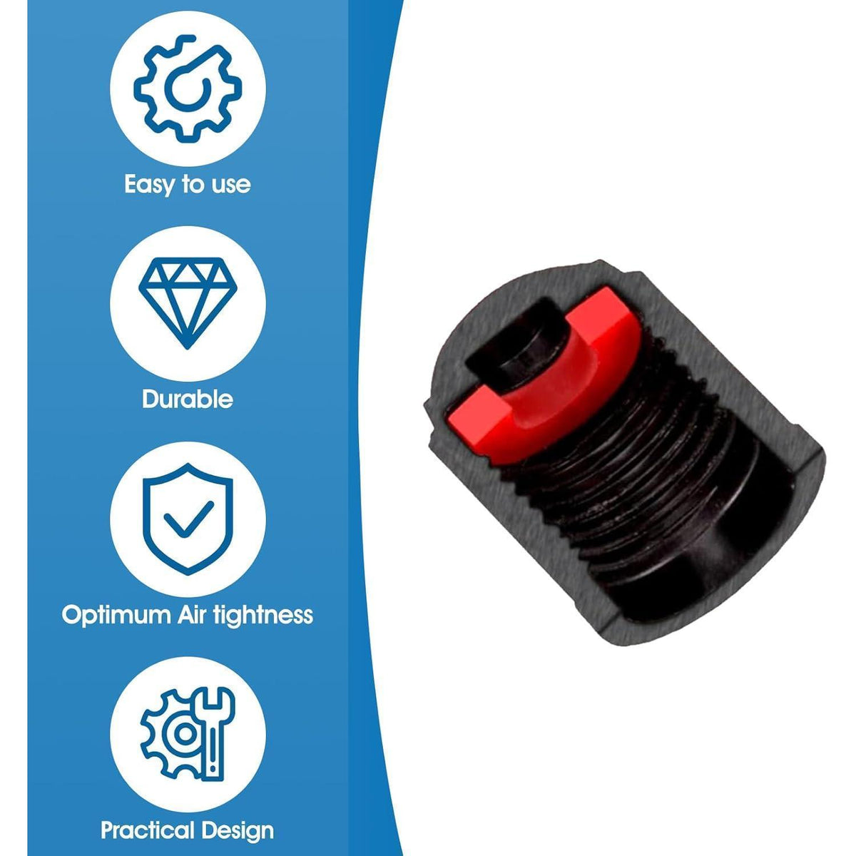 60x Ventilkappen für Reifen – Luftdicht, Universal & Robust