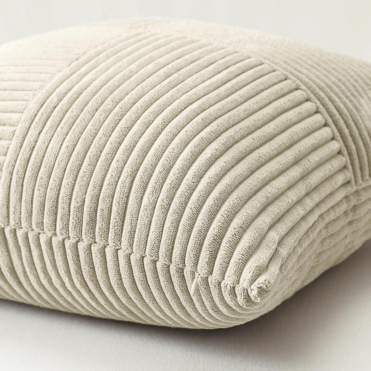 Cord Kissenbezug 40x60 cm, 2er Set, Taupe, Kreuz Streifen