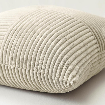 Cord Kissenbezug 40x60 cm, 2er Set, Taupe, Kreuz Streifen