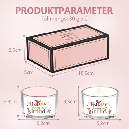 Duftkerze Geburtstag Geschenk Milchmüsli & Rose